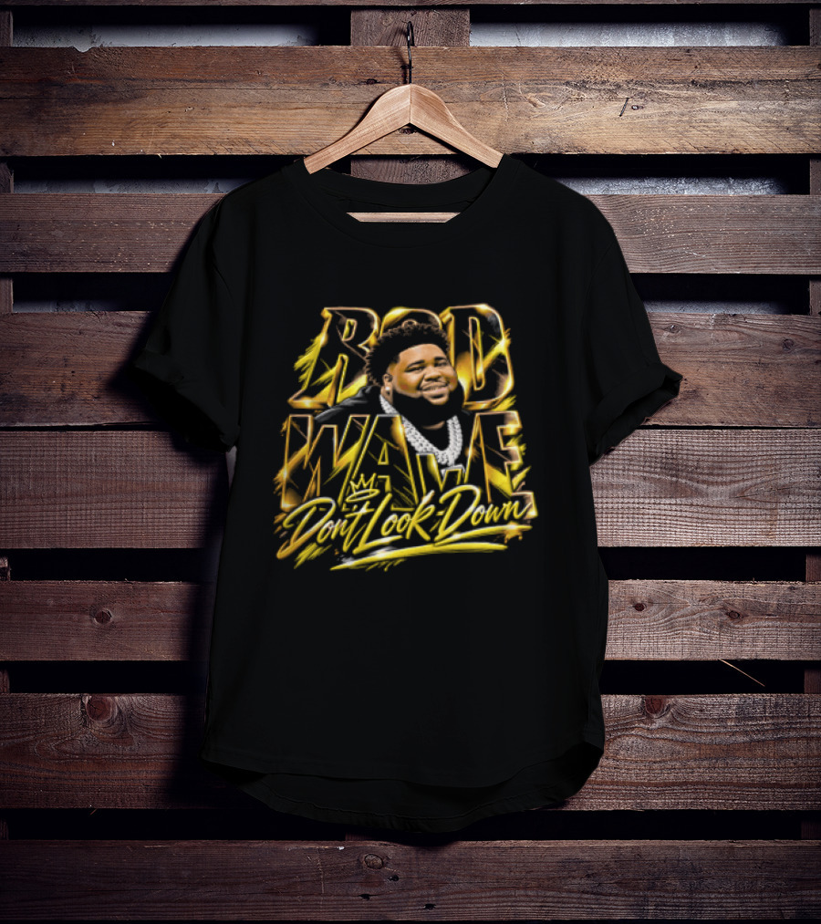Rod Wave Don't Look Down Bold Gold T-Shirt