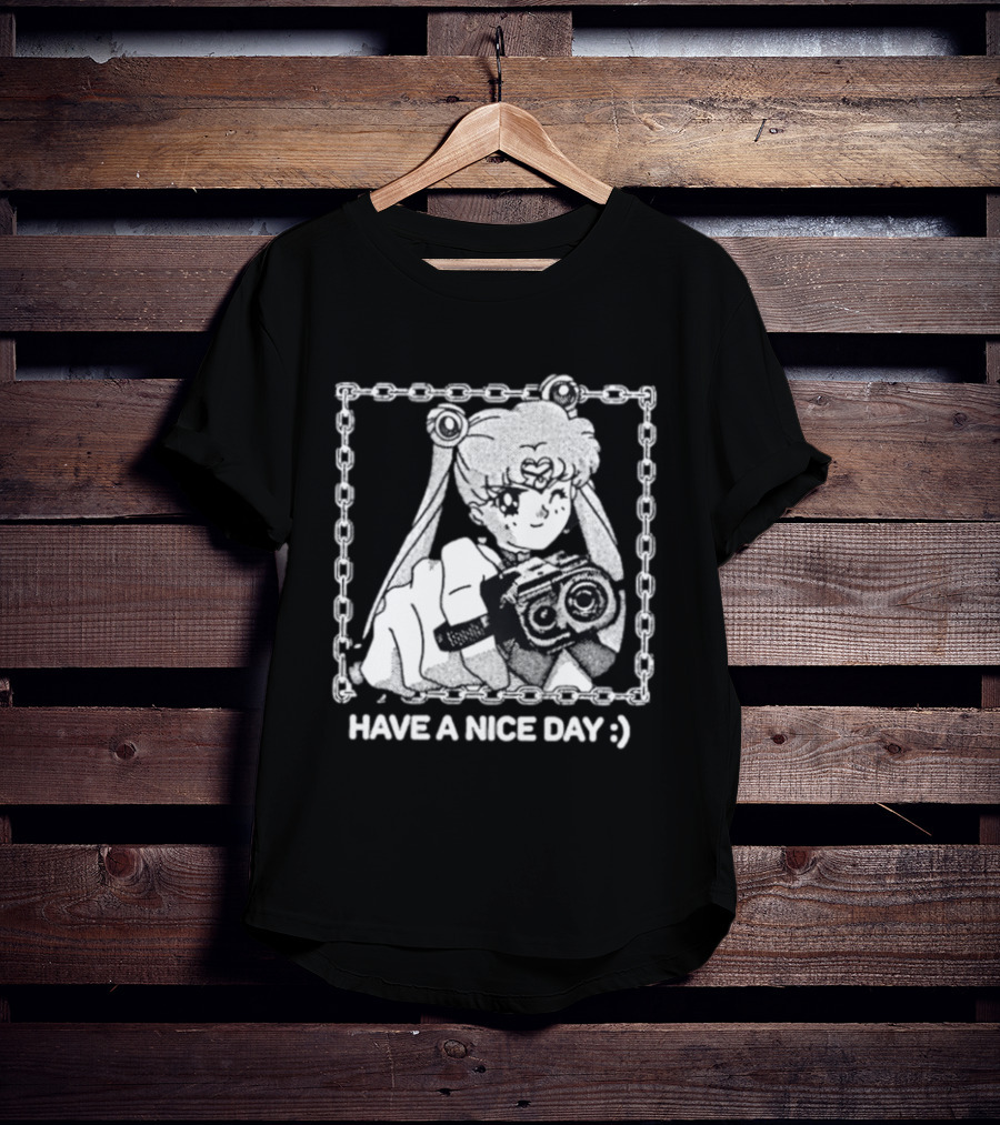 Sailor Moon Have A Nice Day Chain Frame Camera T-Shirt