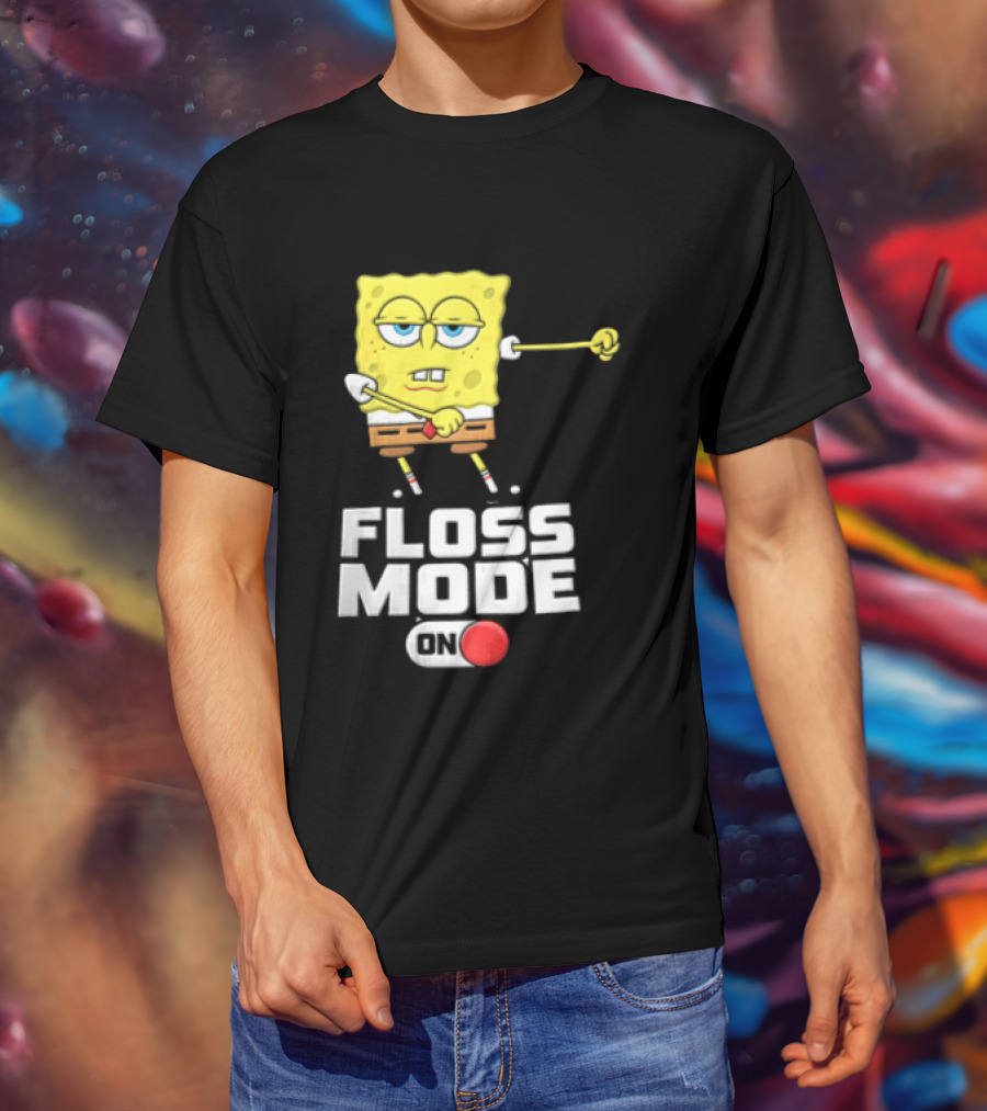 Squarepants Floss Mode On With Dabbing T-Shirt