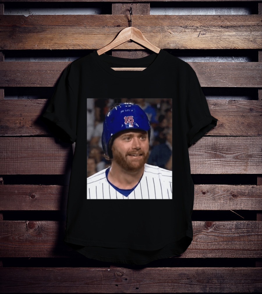 Taylor Davis Cubs Number 15 Helmet Stare T-Shirt