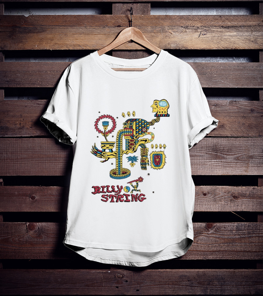 Billy Strings Store Surreal Psychedelic Art With Abstract Face And Colorful T-Shirt