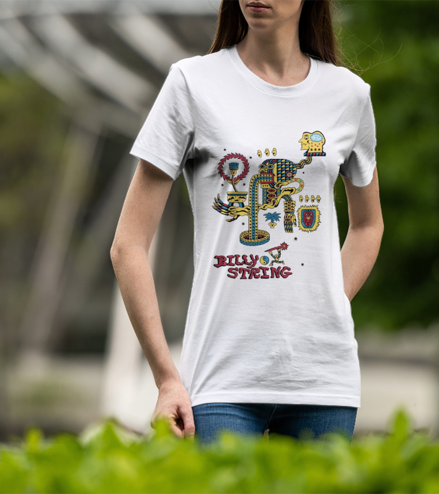 Billy Strings Store Surreal Psychedelic Art With Abstract Face And Colorful T-Shirt