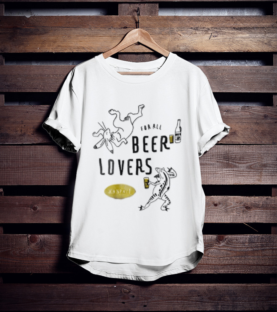For All Beer Lovers Kanpai Choju Giga Dancing Rabbit Frog Kanpai Cheers T-Shirt