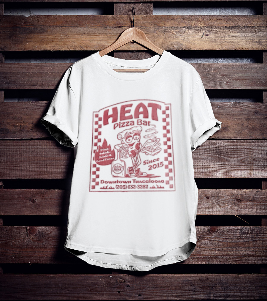 HEAT Pizza Franco Delivery Bear With Sizzling Pie T-Shirt