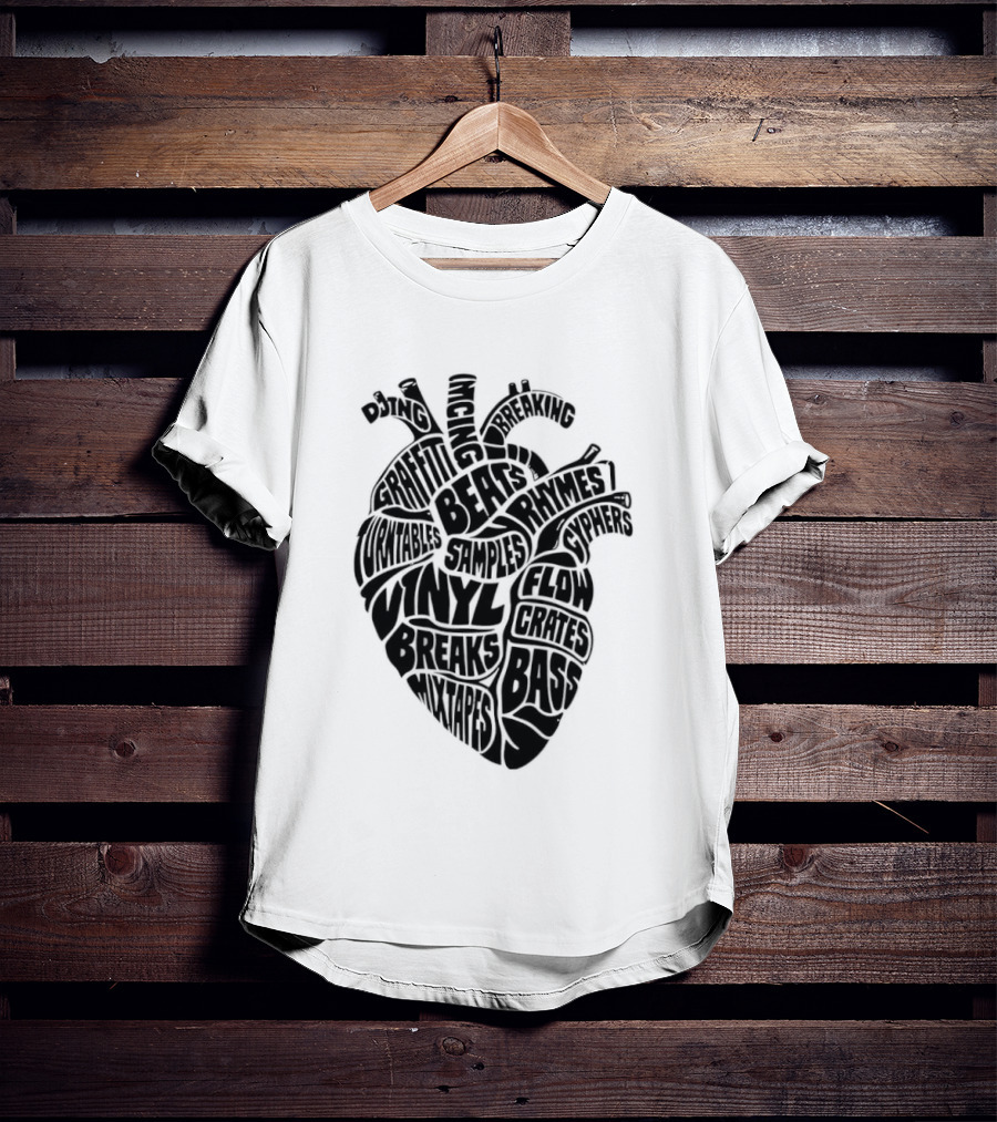 Heartbeat Of Hip Hop Culture Anatomy T-Shirt