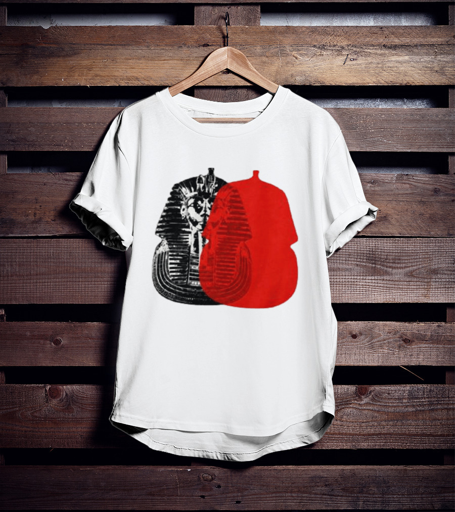 Pyramids Half Marathon Store The Tut Edit Egyptian Pharaoh Mask T-Shirt
