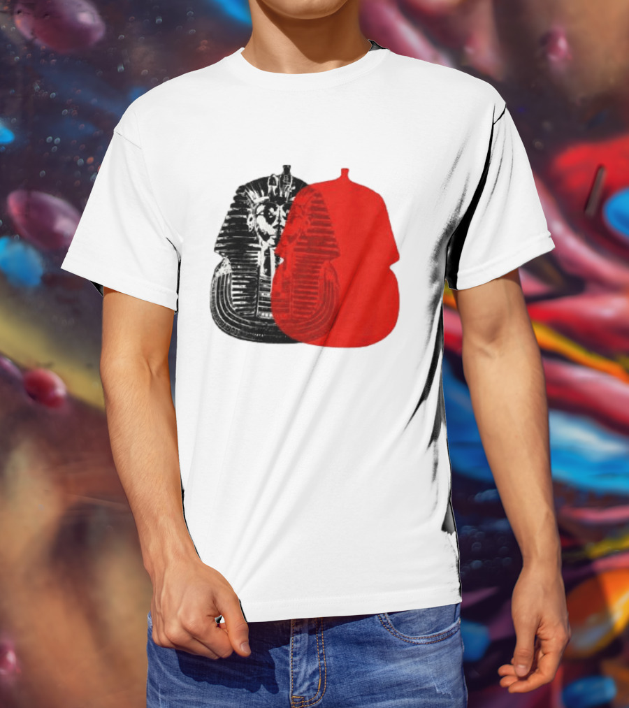 Pyramids Half Marathon Store The Tut Edit Egyptian Pharaoh Mask T-Shirt