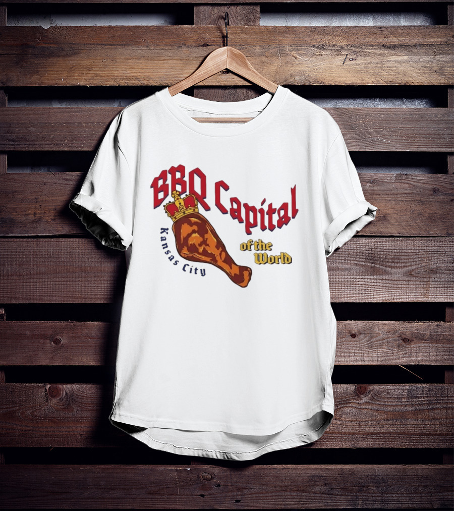 Kansas City BBQ Capital Of The World Crowned Barbecue Leg T-Shirt