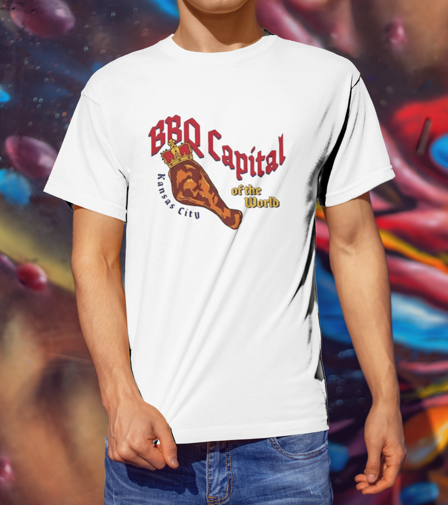 Kansas City BBQ Capital Of The World Crowned Barbecue Leg T-Shirt