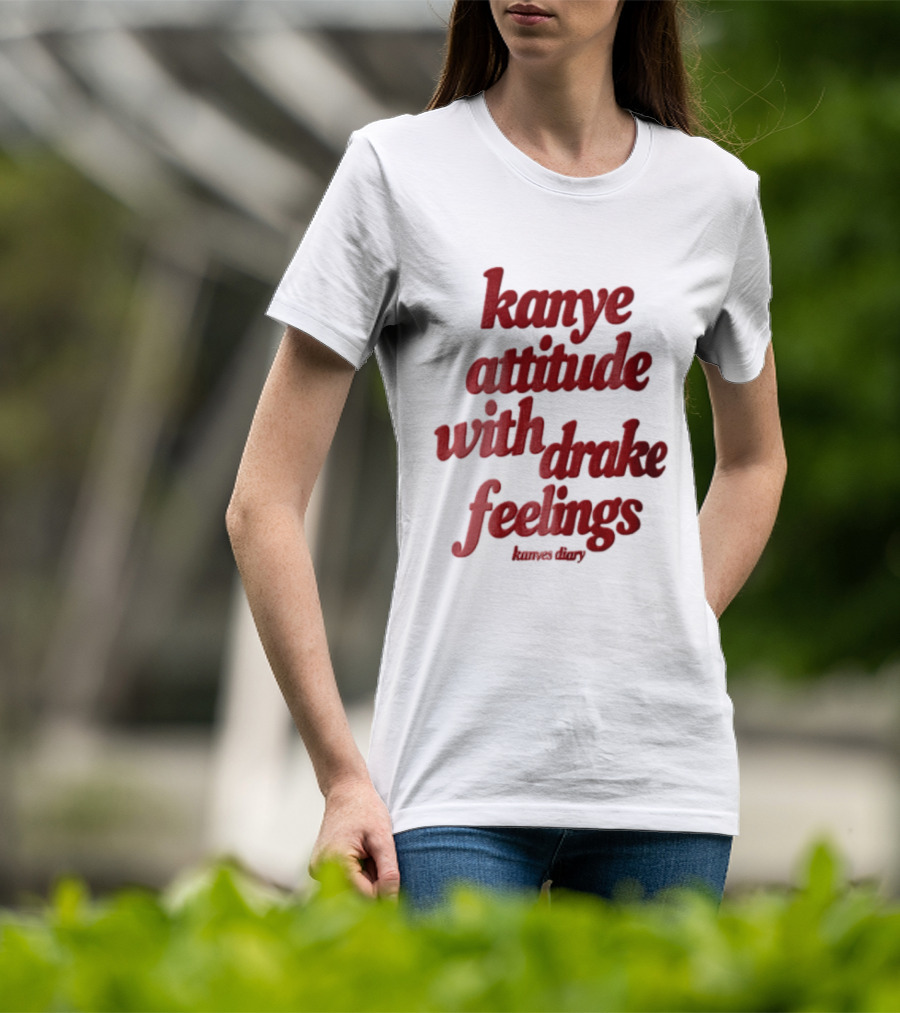 Kanye Attitude With Drake Feelings Kanyes Diary Red T-Shirt
