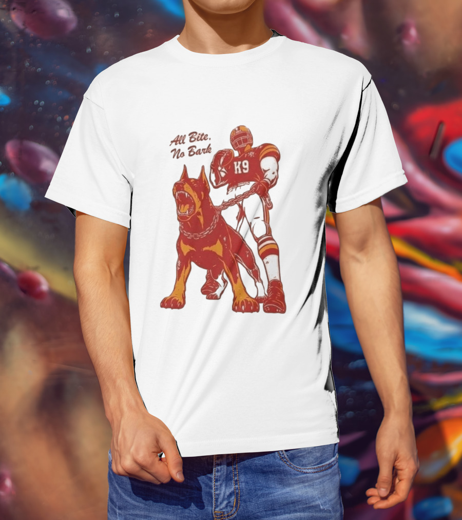 Kenneth Walker III K9 All Bite No Bark Football Player And Dog T-Shirt