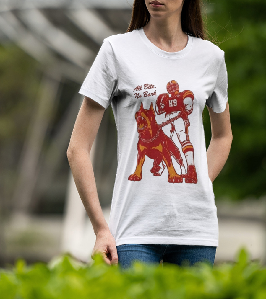 Kenneth Walker III K9 All Bite No Bark Football Player And Dog T-Shirt