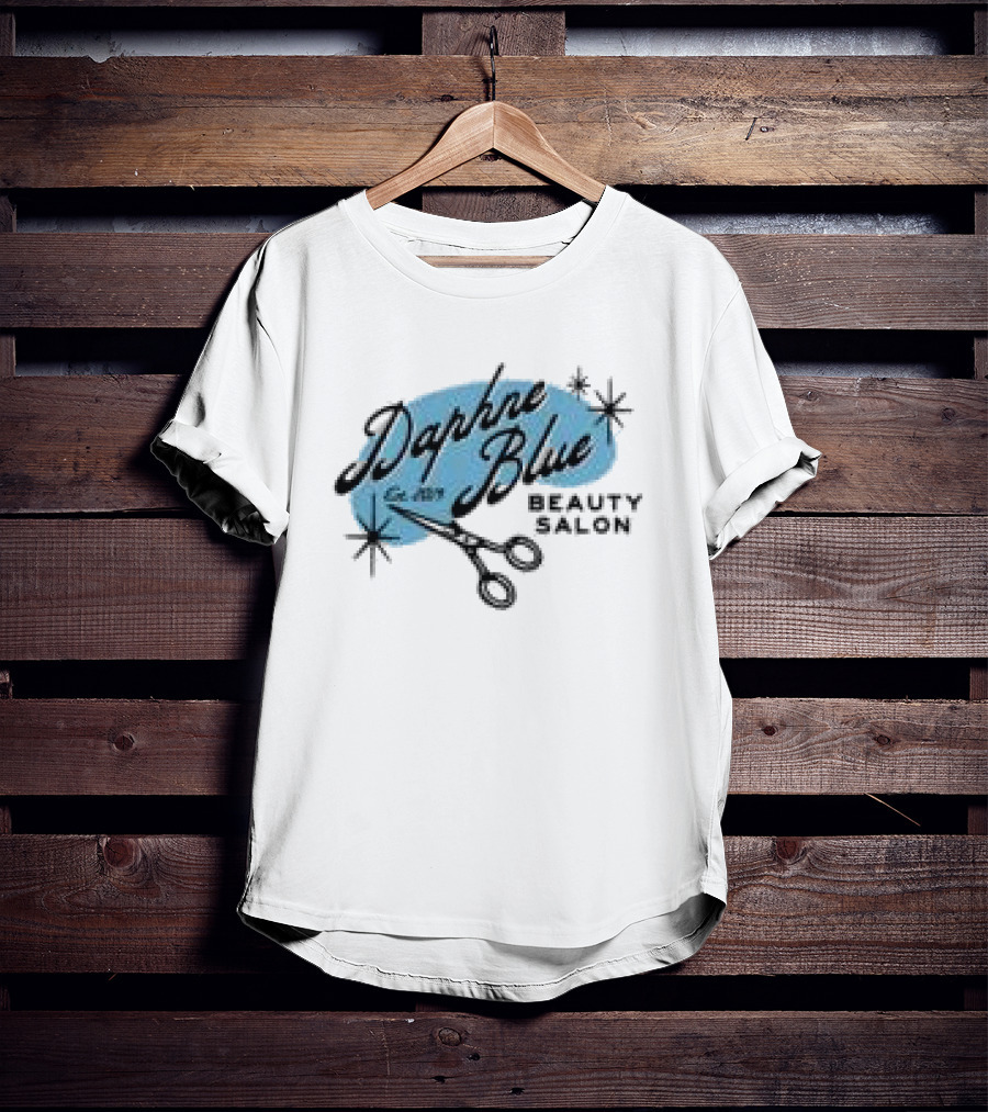 Daphne Blue Beauty Salon Est. 1983 Scissors Stars T-Shirt