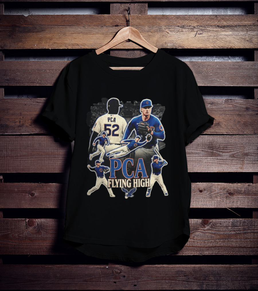 PCA Flying High Chicago Cubs Pete Crow Armstrong Multiple Action Poses T-Shirt