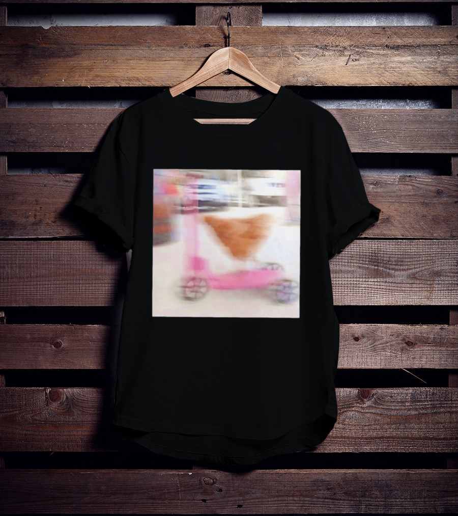 Chicken Riding Pink Scooter T-Shirt