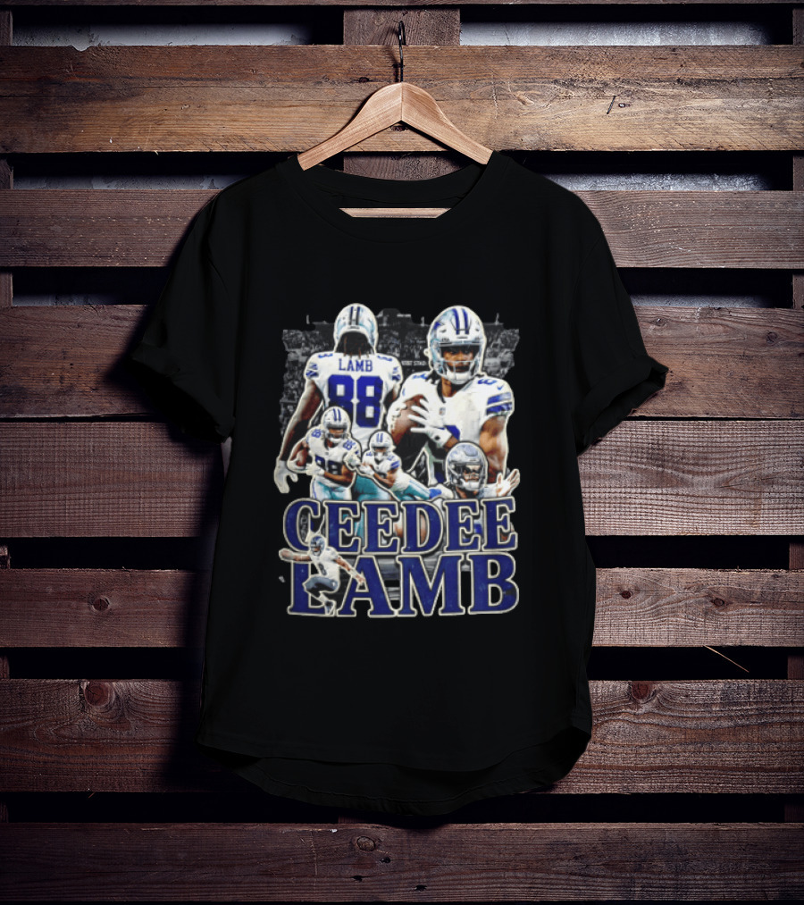 Dallas Cowboys Ceedee Lamb 88 NFL Football Multiple Action Poses T-Shirt