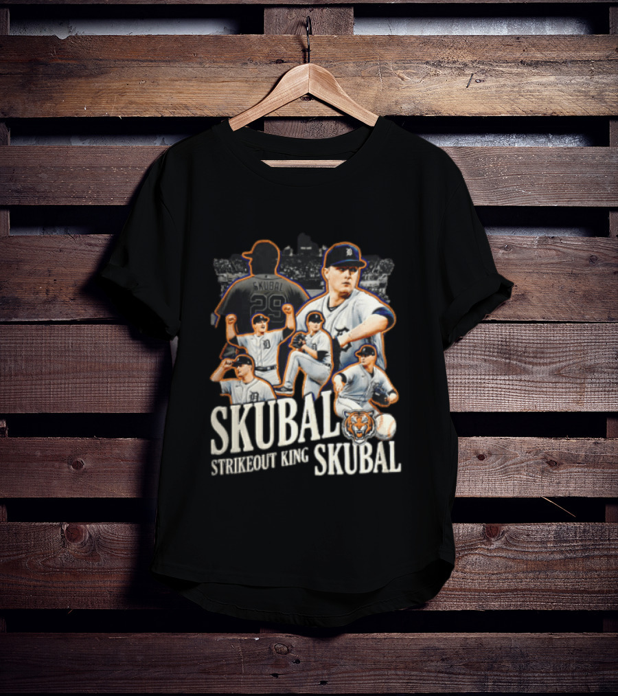 Detroit Tigers Skubal Strikeout King Baseball Pitcher Tiger T-Shirt