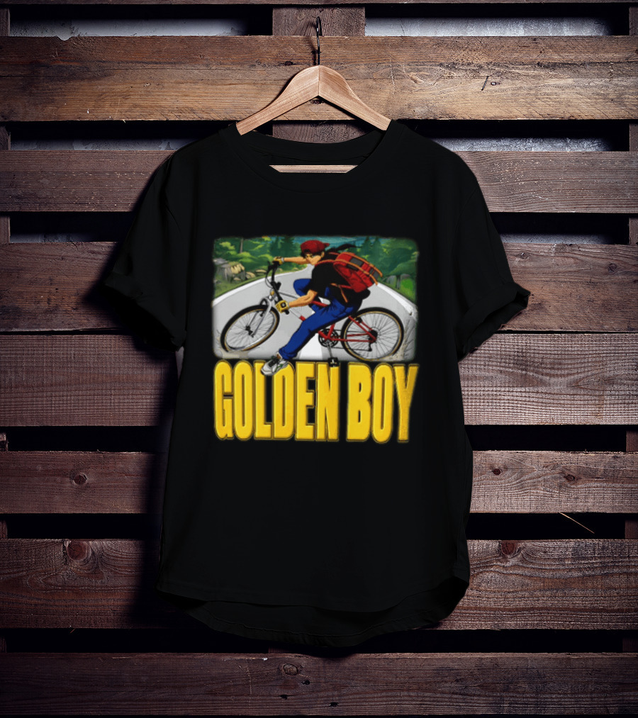 Golden Boy Kintaro Oe 1995 2025 Anime Boy Riding Bicycle Backpack T-Shirt