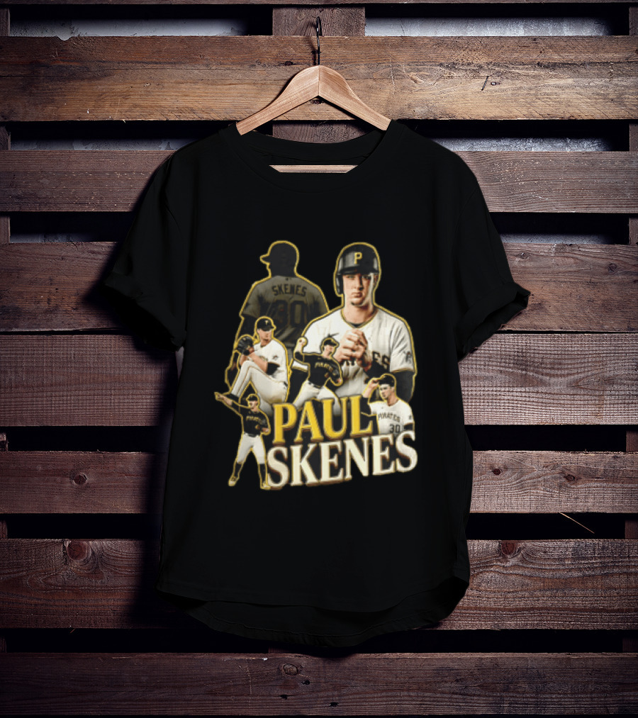 Pittsburgh Pirates Paul Skenes Jersey Pitching Fielding Action T-Shirt