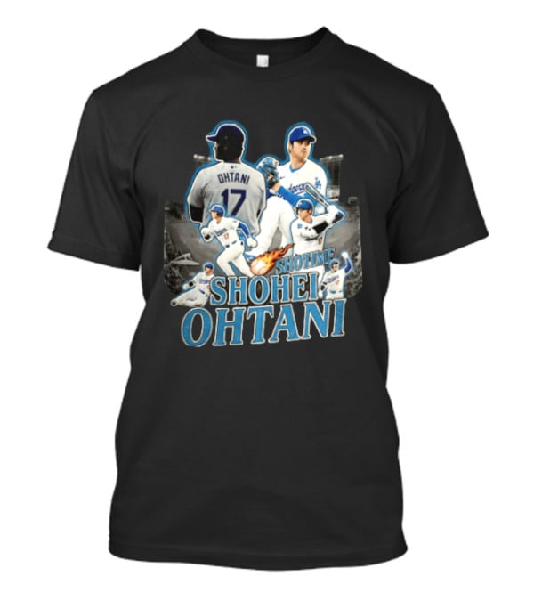 Los Angeles Dodgers Shohei Ohtani Shotime Multiple Baseball Poses T-Shirt