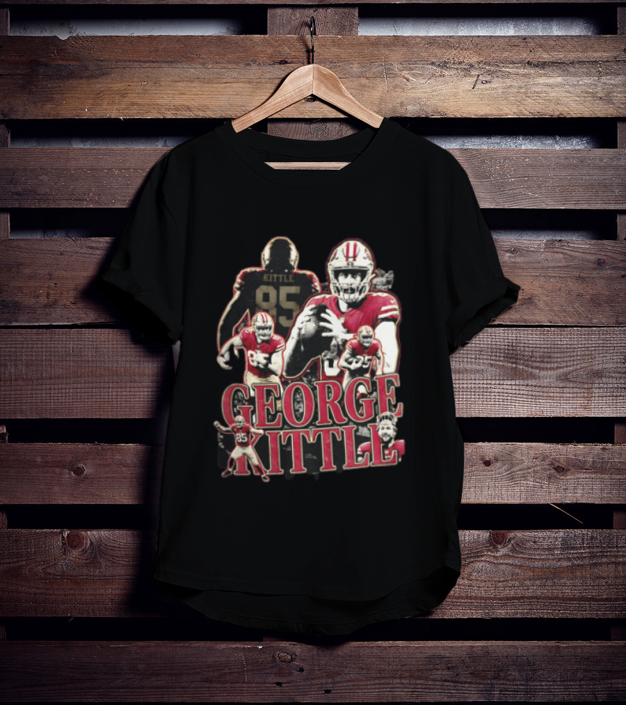 San Francisco 49ers George Kittle Number 85 Football Collage T-Shirt