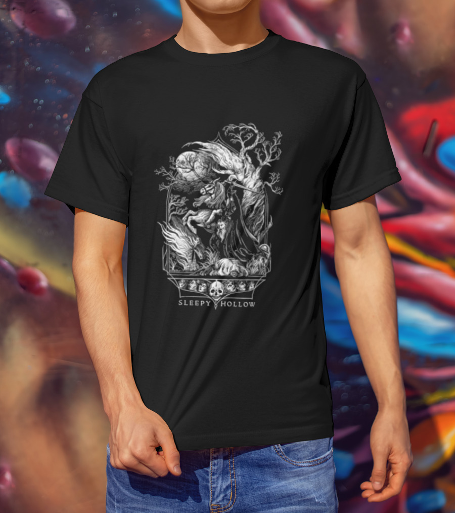 Sleepy Hollow Tree Of The Dead Ghostly Landscape T-Shirt