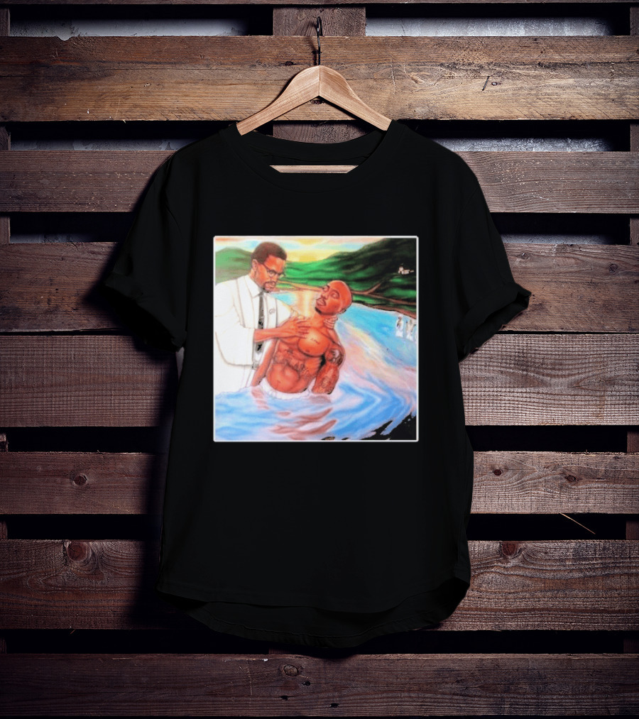 Tupac Shakur Baptism Imagery With Spiritual Symbolism T-Shirt