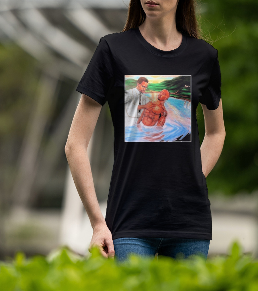 Tupac Shakur Baptism Imagery With Spiritual Symbolism T-Shirt