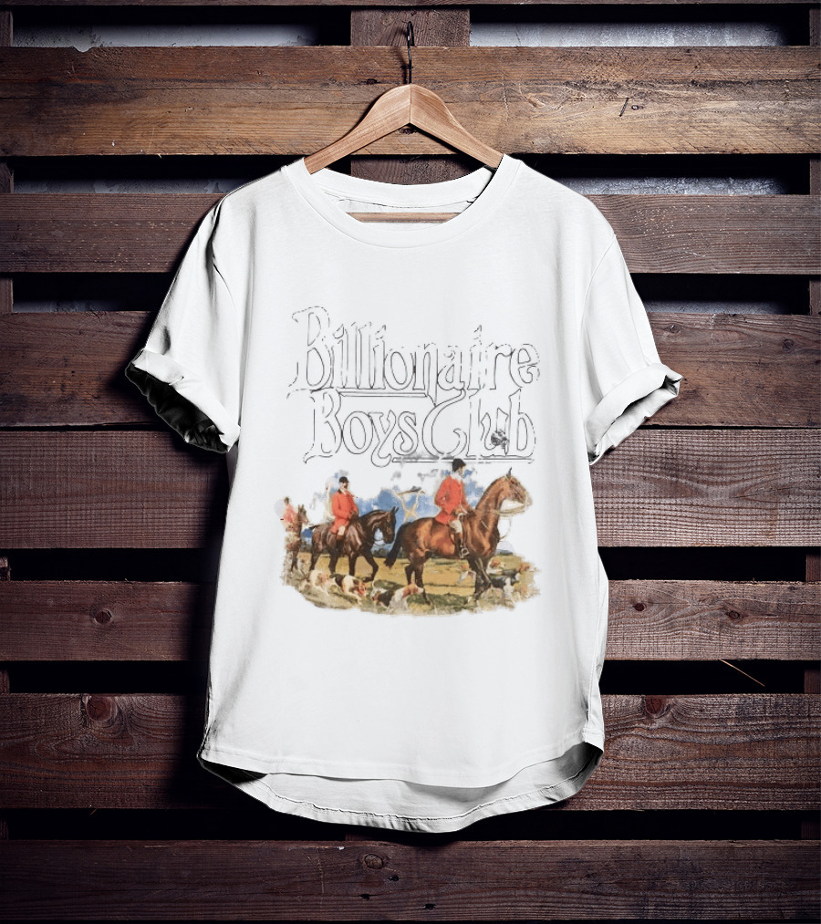 Billionaire Boys Club Equestrian Scene With Hunting Riders And Dogs T-Shirt