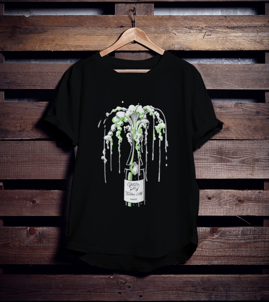 Green Day Father Of All Champagne Unicorn Bottle Burst T-Shirt