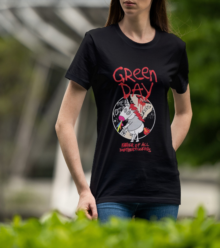 Green Day Father Of All Motherfuckers Unicorn Rainbow Cupcake T-Shirt