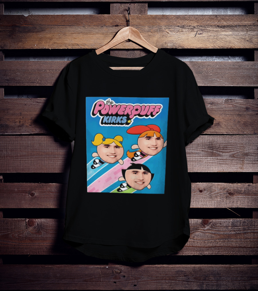 The Powerpuff Kirks Cartoon Characters Flying Faces T-Shirt