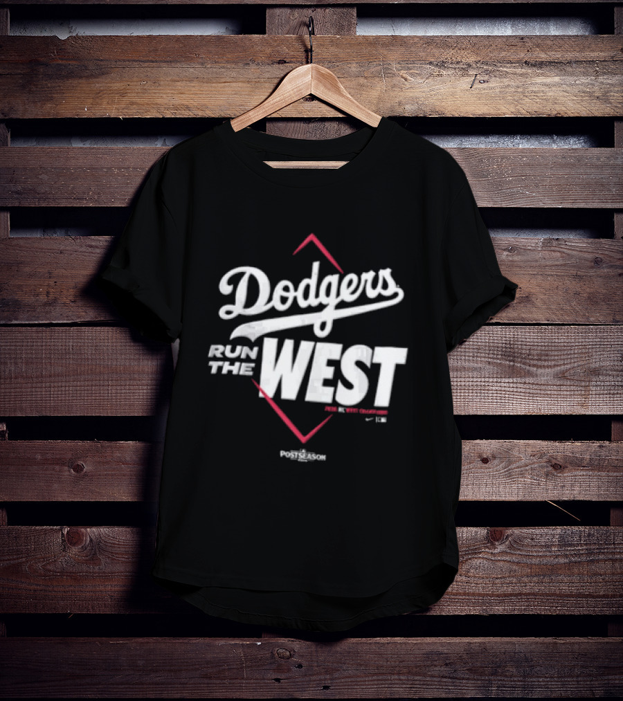 Dodgers Run The West MLB Diamond T-Shirt