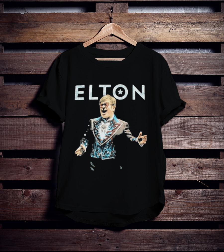 Elton John Glitter Sequin Jacket T-Shirt