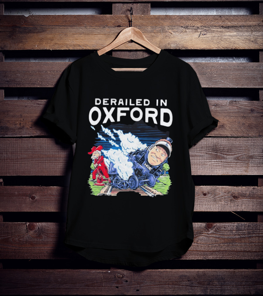 Derailed In Oxford Ole Miss Rebels Train Image T-Shirt