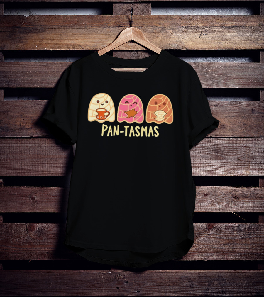 Pan Tasmas Concha Bread Cartoon Characters T-Shirt