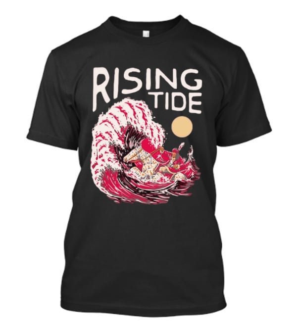 Rising Tide The Great Wave Off Kanagawa Samurai Rider T-Shirt