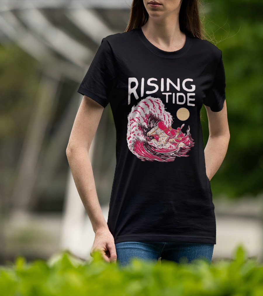 Rising Tide The Great Wave Off Kanagawa Samurai Rider T-Shirt