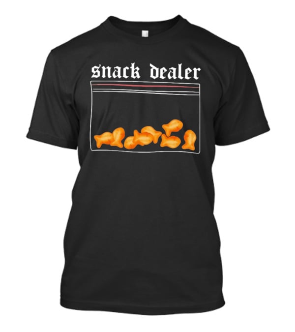 Snack Dealer Fish Crackers Pack Ziploc Bag T-Shirt