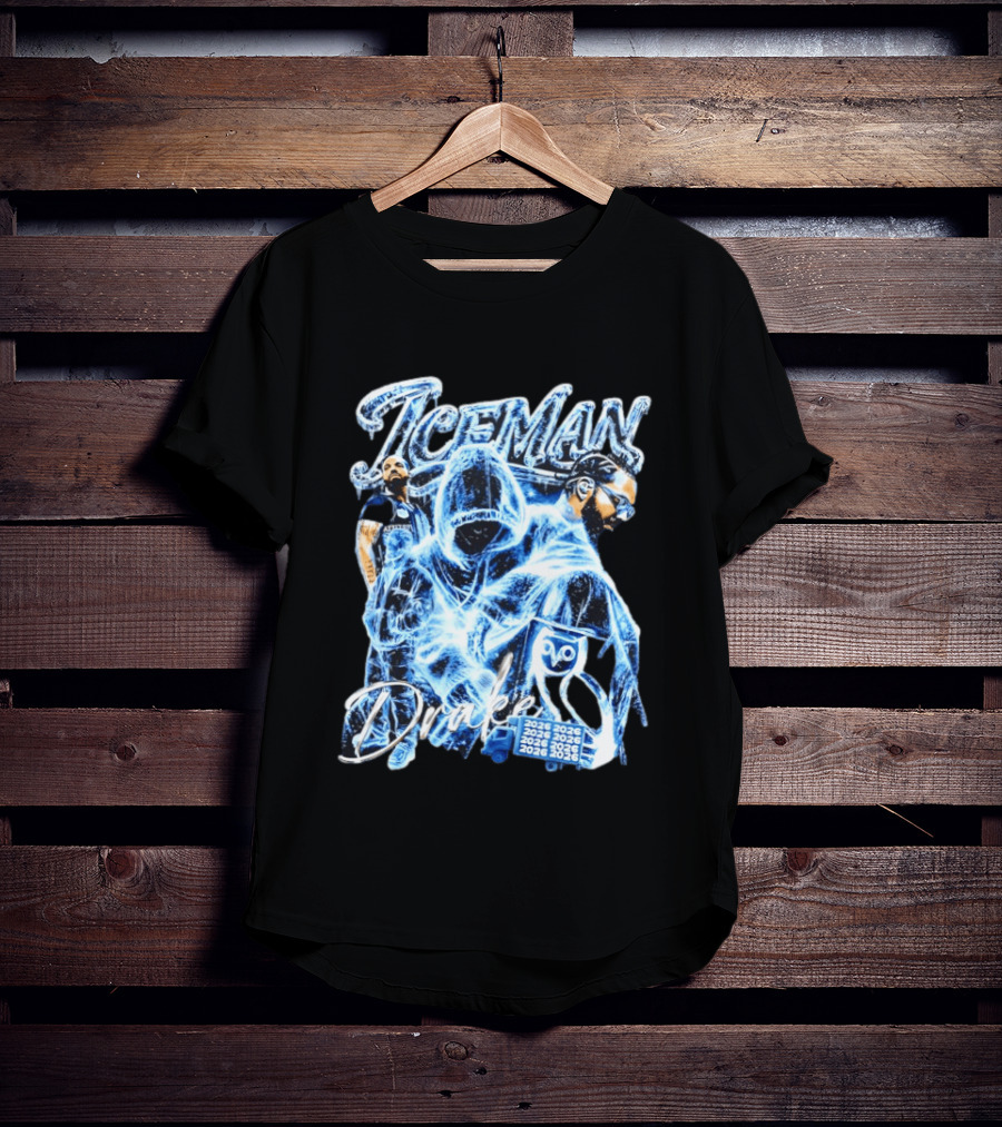 Drake Iceman 2026 Halloween Blue Neon T-Shirt