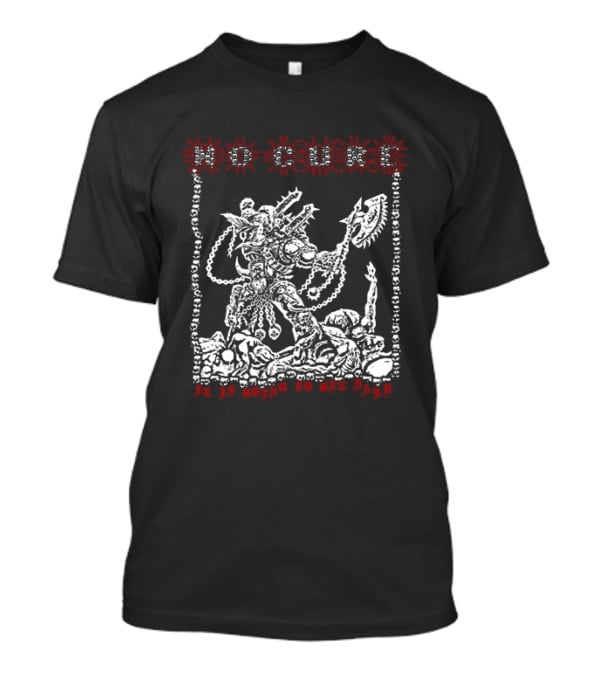 Imprintmerch No Cure Xterminatus Warrior With Axe And Skulls T-Shirt