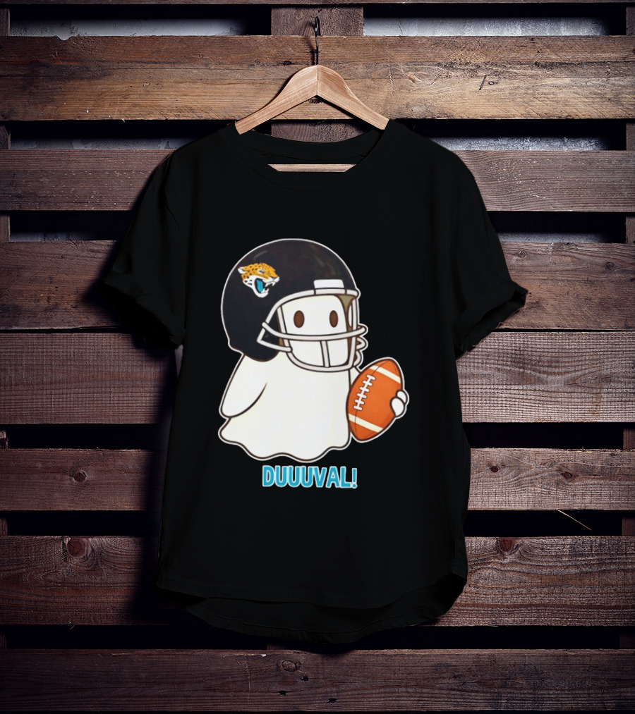 Jacksonville Jaguars Ghost Football Duuuval Halloween 2026 T-Shirt