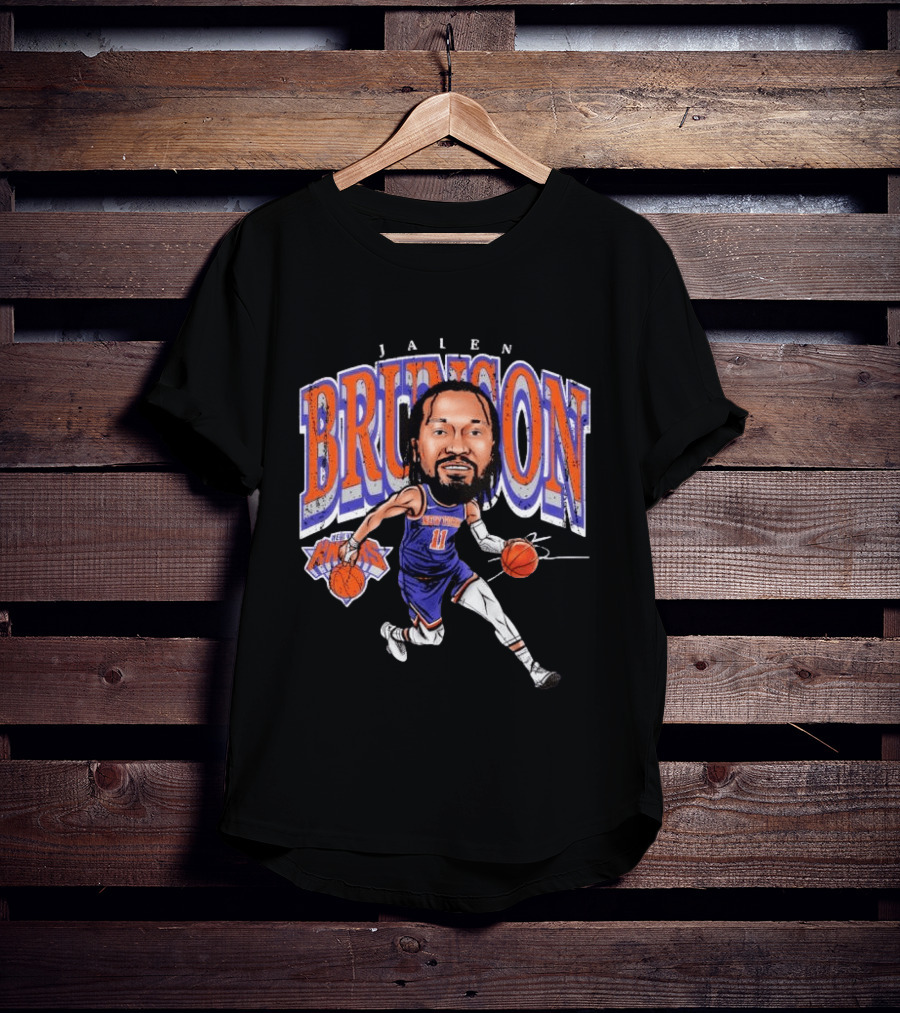 Jalen Brunson 11 New York Knicks Basketball Cartoon T-Shirt