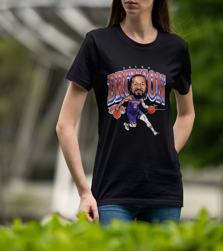 Jalen Brunson 11 New York Knicks Basketball Cartoon T-Shirt
