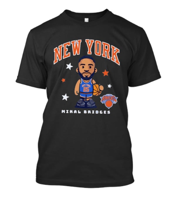 New York Knicks Mikal Bridges Basketball 25 T-Shirt