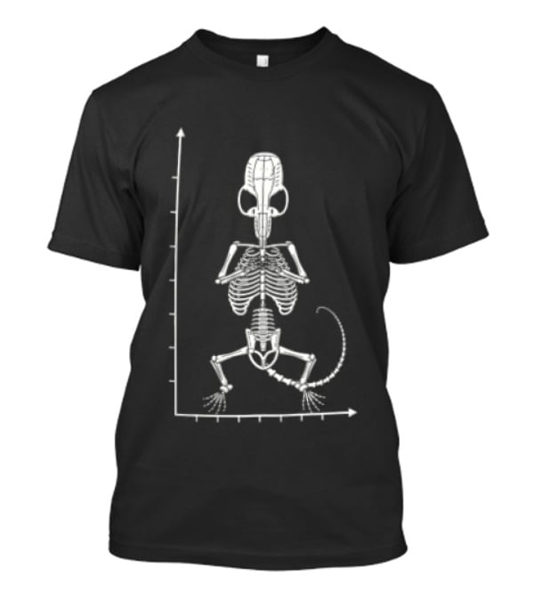 Mouse Skeleton Scientific Anatomy With Diagram Graph Chart T-Shirt