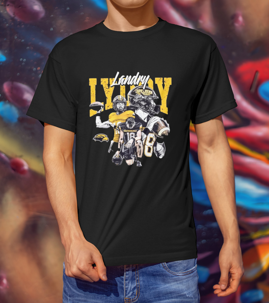 Landry Lyddy Southern Miss Golden Eagles NCAA Football Collage T-Shirt