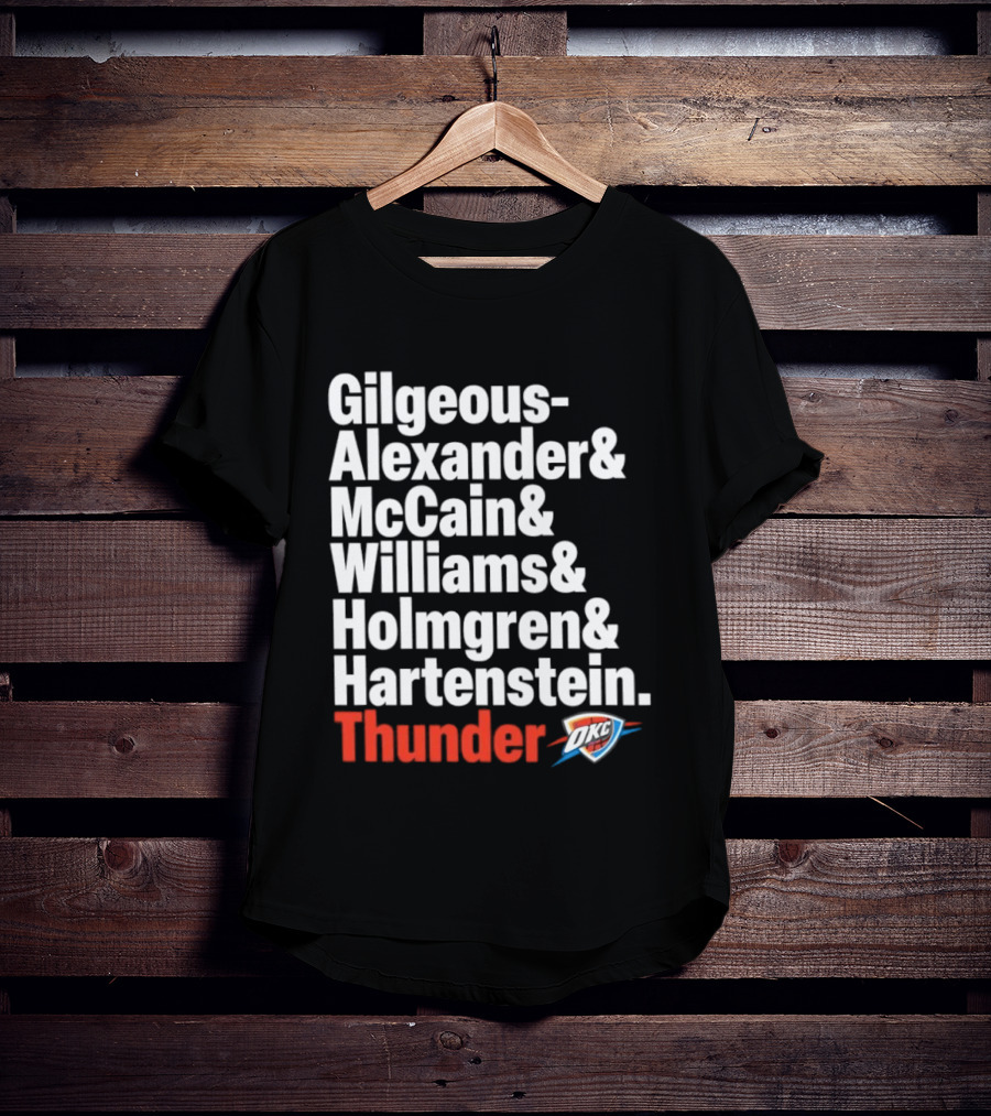 Oklahoma City Thunder 2026 Gilgeous Alexander McCain Williams Holmgren Hartenstein T-Shirt