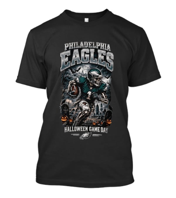 Philadelphia Eagles Halloween Game Day Fly Eagles Fly Never Fear The Night T-Shirt