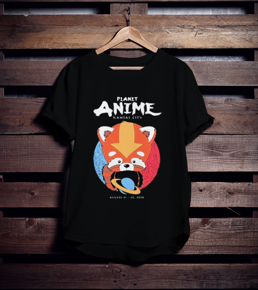 Planet Anime Kansas City August 21 2026 Panda Red Avatar Blue Circle T-Shirt
